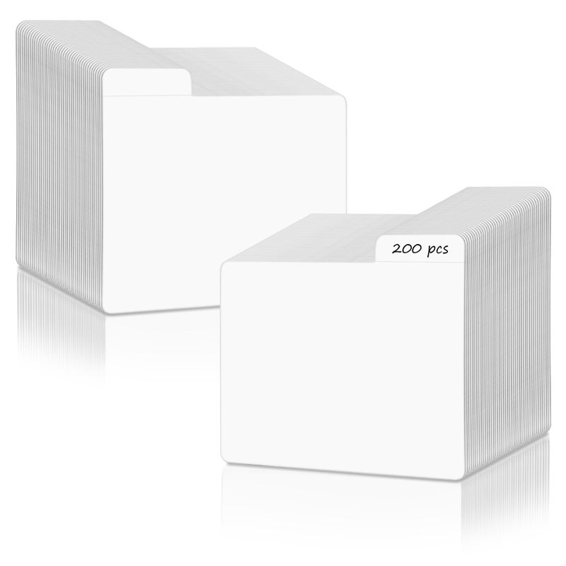 Philbinden 200PCS White Trading Card Dividers, Paper Organizer for Sport Game Business Playing Cards Gathering Storage Supplies (White-Horizontal) - Image 1